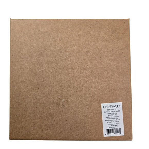 NWT/NIB Demdaco Giving Lariat Double Heart Charm Necklace - Picture 5 of 5